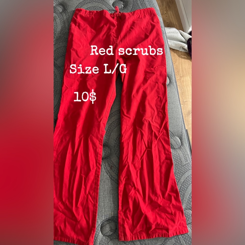 Red nurse scrubs